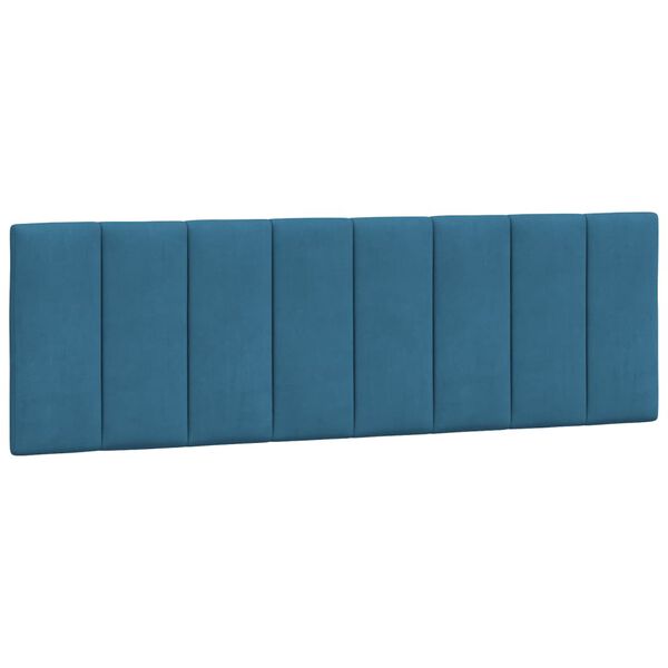 vidaXL Cabecero de cama acolchado Hanko terciopelo azul 160 cm