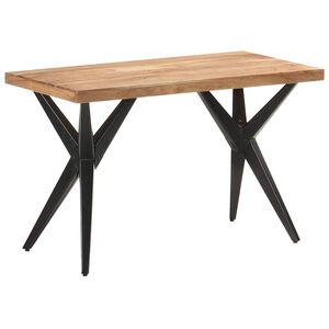vidaXL Mesa de comedor de madera maciza de acacia 120x60x76 cm
