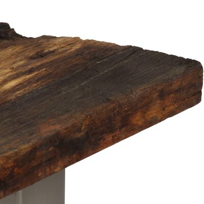 vidaXL Mesa consola madera reciclada y acero 120x35x76 cm