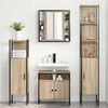 vidaXL Juego de muebles de ba&ntilde;o con estante 4 pcs Roble Sonoma