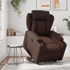 vidaXL Sill&oacute;n reclinable elevable cuero sint&eacute;tico marr&oacute;n