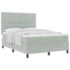 vidaXL Cama tipo Box Spring Gris Claro 160 x 200 cm Terciopelo