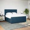 vidaXL Cama box spring con colch&oacute;n terciopelo azul 180x200 cm