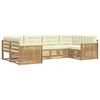 vidaXL Conjunto de sof&aacute;s de exterior 6 pcs Blanco y Crema