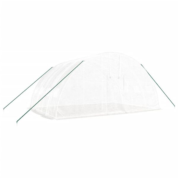 vidaXL Invernadero con estructura de acero blanco 24 m² 6x4x2,85 m