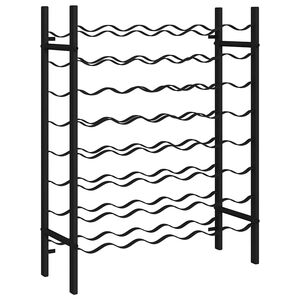 vidaXL Botellero para 48 botellas metal negro