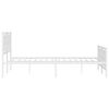 vidaXL Estructura cama sin colchón con estribo metal blanco 150x200 cm
