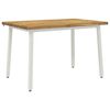 vidaXL 110 x 55 x 75 cm Madera de Acacia S&oacute;lida Blanco Rectangular