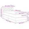 vidaXL Cama tipo Box Spring Gris claro 100 x 200 cm Terciopelo