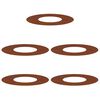 vidaXL adecuado para Anillos de &Aacute;rbol Plano 5 uds. Oxidado &Oslash;30/60 cm