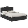 vidaXL Cama con almacenamiento Negro 140 x 190 cm Madera de ingenier&iacute;a