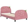 vidaXL Cama para niños con cabecero Rosa 90 x 190 cm Terciopelo