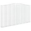 vidaXL Cestas de gaviones 4 uds forma de arco hierro 400x30x220/240 cm
