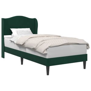 vidaXL Estructura de cama Verde oscuro 100 x 200 cm Terciopelo