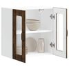 vidaXL Armario de cocina de pared con puerta de cristal "Lucca" de, madera de ingenier&iacute;a de roble ahumado