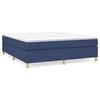 vidaXL Cama box spring con colch&oacute;n tela azul 160x200 cm