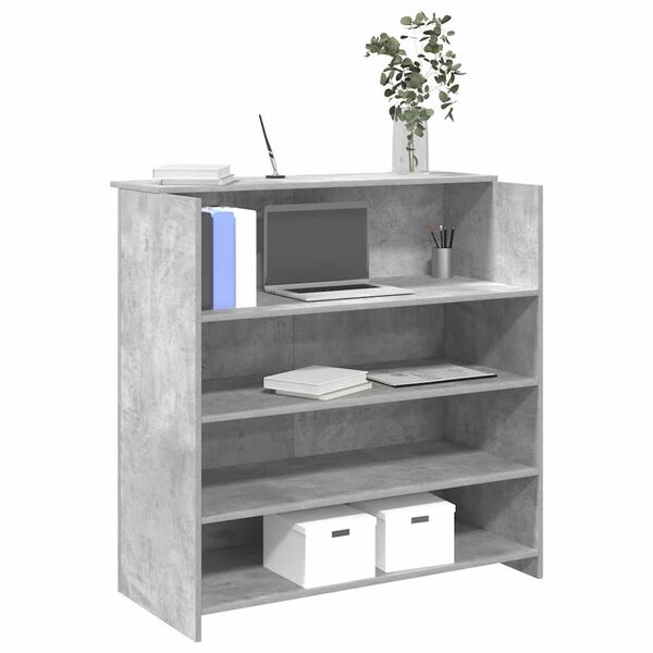vidaXL Mostrador de recepci&oacute;n gris hormig&oacute;n 100x50x103,5 cm