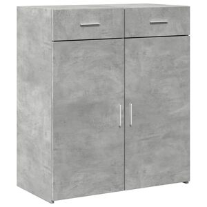 vidaXL Aparador de madera contrachapada gris hormig&oacute;n 80x42,5x93 cm