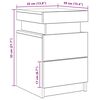 vidaXL Mesitas noche con LED 2 uds madera roble artisian 35x39x55 cm