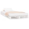 vidaXL Cama de palets madera maciza pino blanca peque&ntilde;a 75x190 cm
