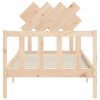 vidaXL Estructura de cama sin colch&oacute;n madera maciza de pino 90x200 cm
