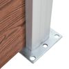 vidaXL Set de valla 2 cuadradas + 1 oblicua WPC marrón 446x186 cm