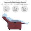 vidaXL Sill&oacute;n elevable el&eacute;ctrico cuero artificial rojo tinto
