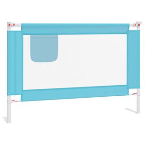 vidaXL Barandilla de seguridad cama de ni&ntilde;o azul tela 100x25 cm
