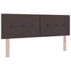 vidaXL Cama tipo Box Spring Marr&oacute;n Oscuro 140 x 200 cm tela