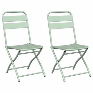 vidaXL Silla de jard&iacute;n plegable 2 uds. Menta claro