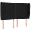 vidaXL Cabecero con orejas de tela negro 147x23x118/128 cm