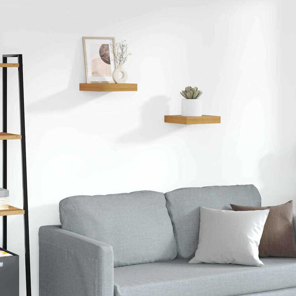 vidaXL Estante de pared 2 pcs Marr&oacute;n 23 x 23,5 x 4 cm