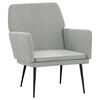 vidaXL Sill&oacute;n de terciopelo gris claro 62x79x79 cm