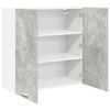 vidaXL Mueble colgante con puerta Gris Concreto 80 x 31 x 80 cm