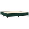 vidaXL Cama box spring con colch&oacute;n terciopelo verde oscuro 200x200 cm