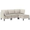 vidaXL Juego de muebles de sal&oacute;n 4 uds. Avena Tela