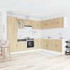 vidaXL Mueble cocina Porto roble sonoma 14 pzas madera contrachapada