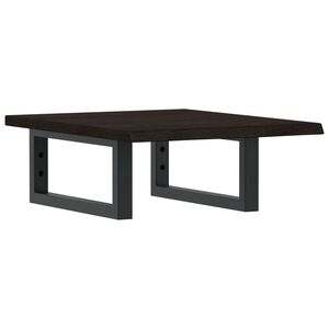 vidaXL Estante de lavabo de pared de acero y madera maciza de roble