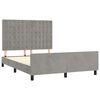 vidaXL Estructura de cama sin colch&oacute;n terciopelo gris claro 140x190 cm