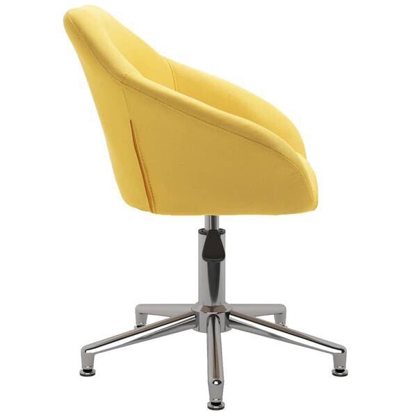 vidaXL Sillas de comedor giratorias 6 unidades tela amarillo