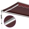 vidaXL Toldo retr&aacute;ctil autom&aacute;tico con luces LED burdeos 350x250 cm