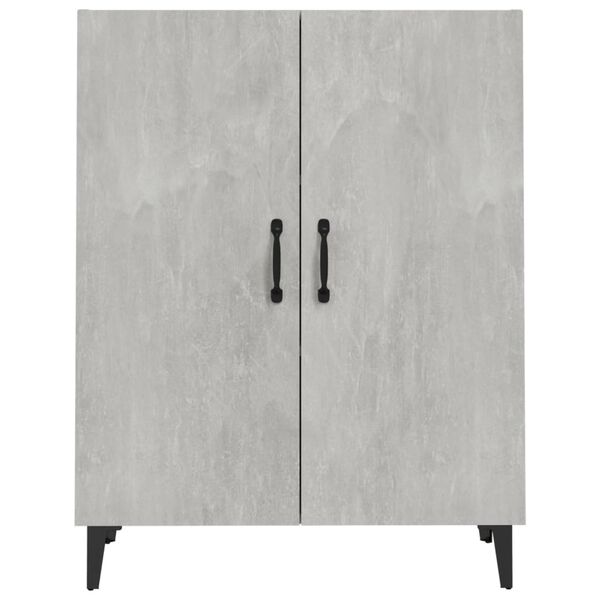 vidaXL Aparador de madera contrachapada gris hormigón 70x34x90 cm