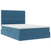 vidaXL Cama con almacenamiento y LED con LED Azul Oscuro 140 x 190 cm