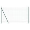 vidaXL Valla con Poste Verde 1,4 x 10 m Acero y PVC