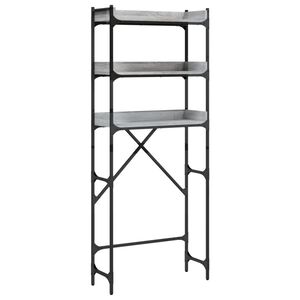 vidaXL Estanter&iacute;a lavadora madera ingenier&iacute;a gris Sonoma 67x25x163 cm