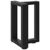 vidaXL Patas para mesa de centro en forma de T (2 unidades), color negro, 28 x 25 x (42-43) cm, acero