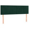 vidaXL Cama box spring con colch&oacute;n terciopelo verde oscuro 140x190 cm