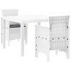 vidaXL Conjunto de Comedor de Jard&iacute;n 3 uds. Blanco Polipropileno