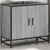vidaXL Mueble lavabo ba&ntilde;o madera contrachapada sonoma gris 65x33x60 cm