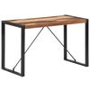 vidaXL Mesa de comedor de madera maciza 120x60x75 cm